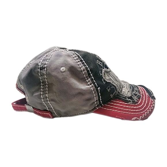 Vintage TRUE RELIGION Distressed Y2K Plaid Buddha Baseball Cap Trucker Hat HTF! - Picture 2 of 7